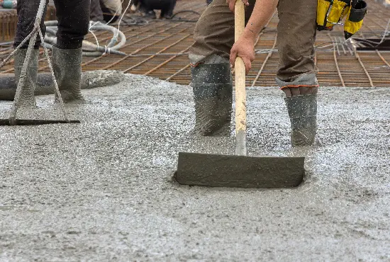 construcción con cemento